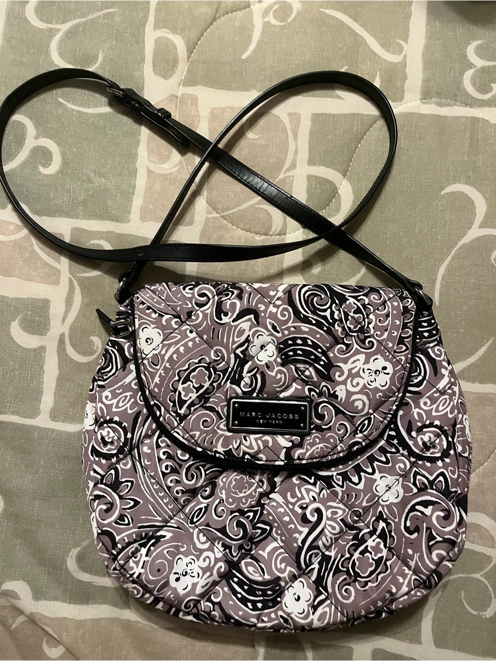 Marc Jacobs Quilted Paisley Crossbody Black, Gray, White